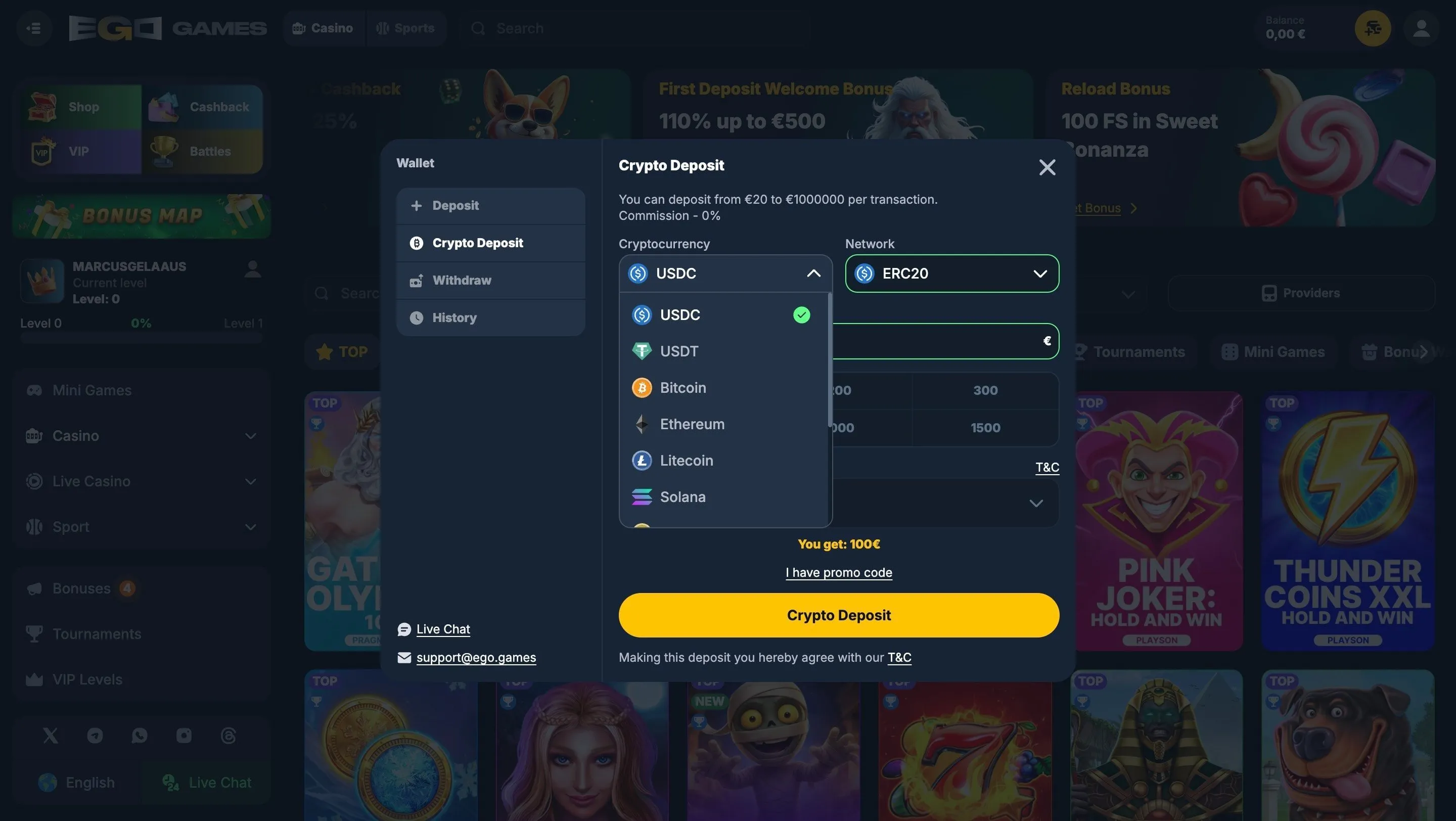 Ego Games Bitcoin Casino